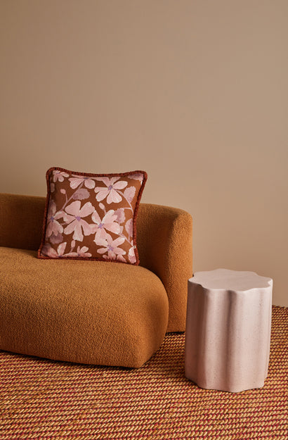 Violet Tan Cushion