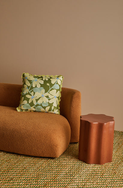 Violet Khaki Cushion
