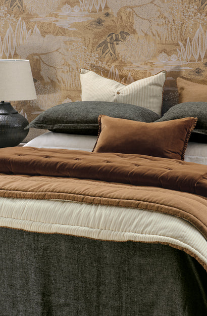 Cela Charcoal Pillowcase Pair