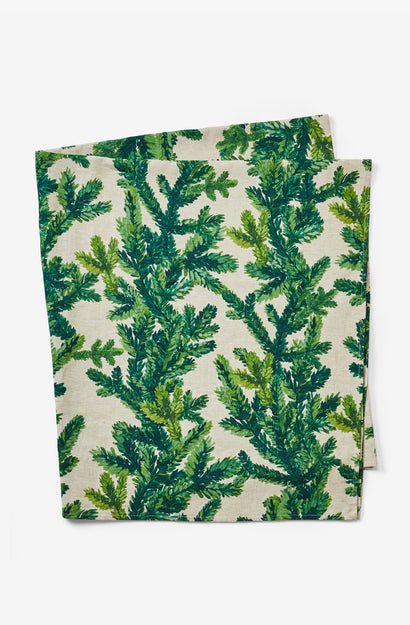 Festive Foliage Green Tablecloth