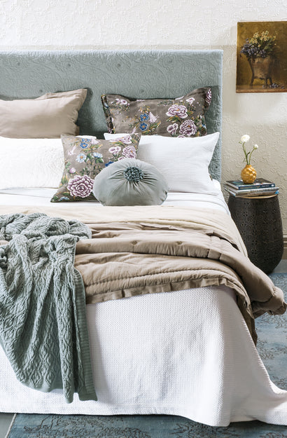 valentina white matelasse pillowcase