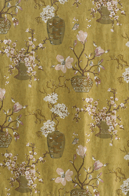 Ikebana Ochre Fabric