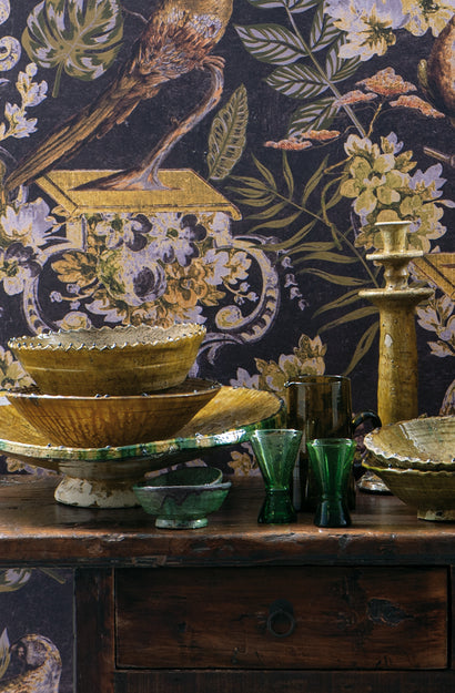 Moroccan Mustard Pedestal Bowl - Large