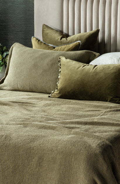 Sottobosco Olive Pillowcase Pair