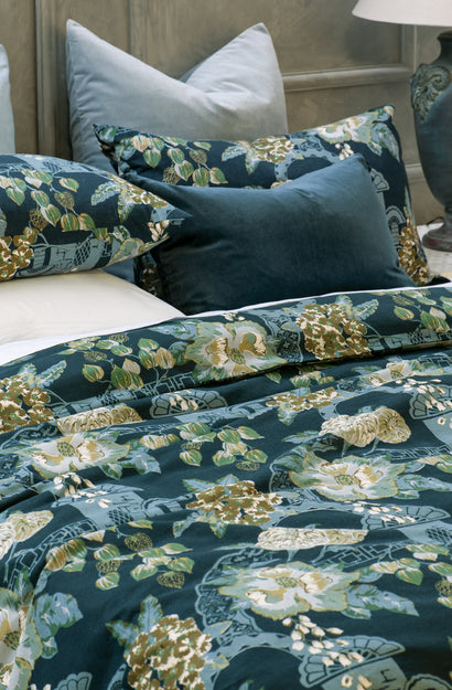 Chabana Prussian Blue Fabric