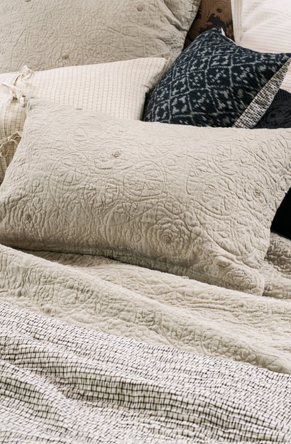 amarento natural linen eurosham