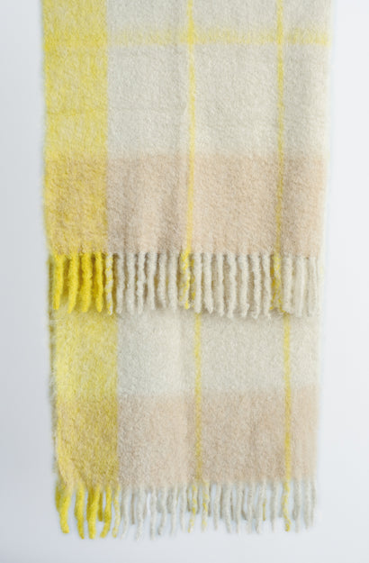 Twist Frame Throw - Natural/Lemon