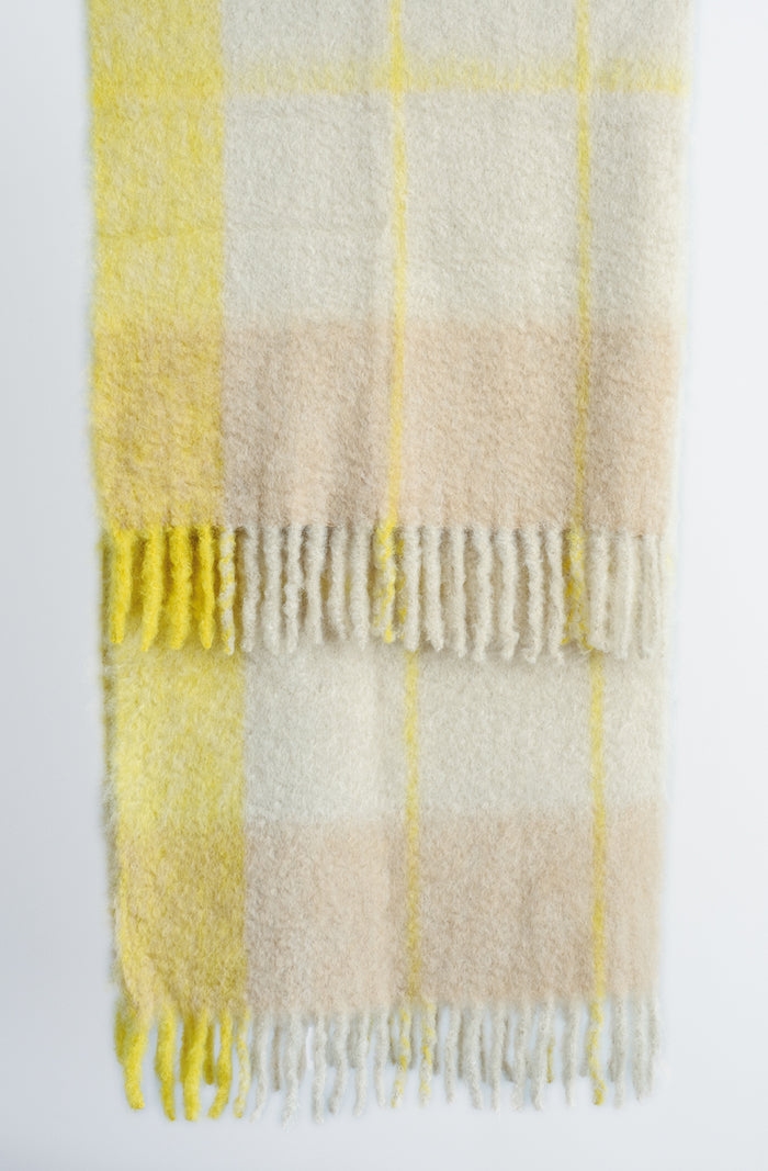 Twist Frame Throw - Natural/Lemon