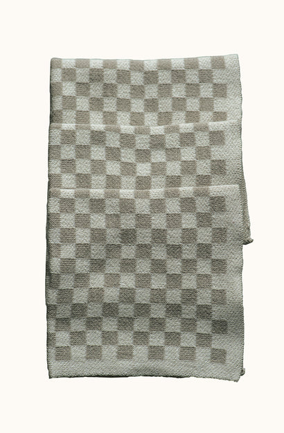 Chekka Taupe Washcloths - Set of Three