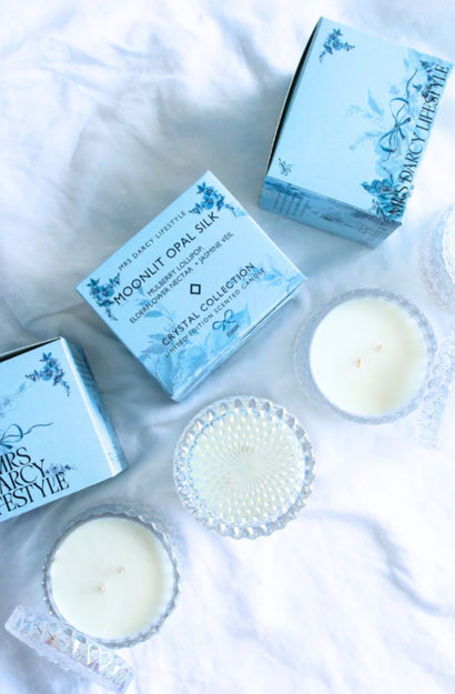 Candle - Moonlit Opal Silk - Mulberry Lollipop, Elderflower Nectar + Jasmine Veil