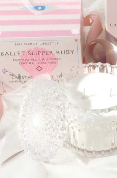 Candle - Ballet Slipper Ruby - Mariposa Plum, Raspberry, Leather + Cashmere
