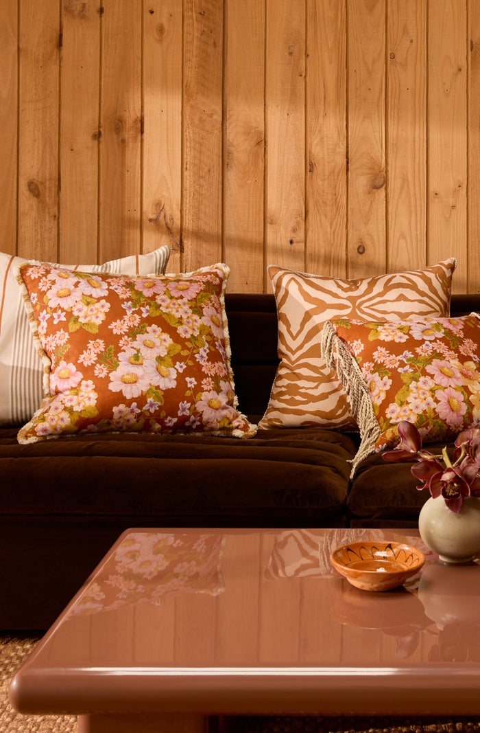 Zebra Tan Cushion