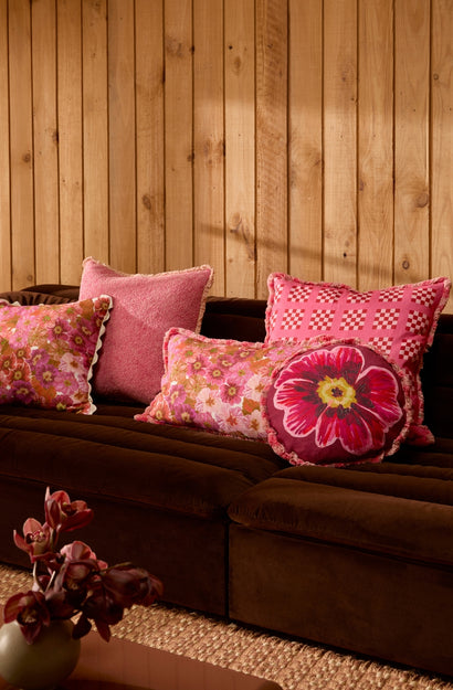 Lattice Pink Cushion