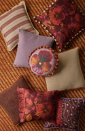 Wild Pansy Dark Cerise Cushion
