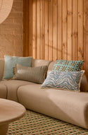 Lattice Blue Cushion