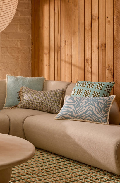 Lattice Blue Cushion