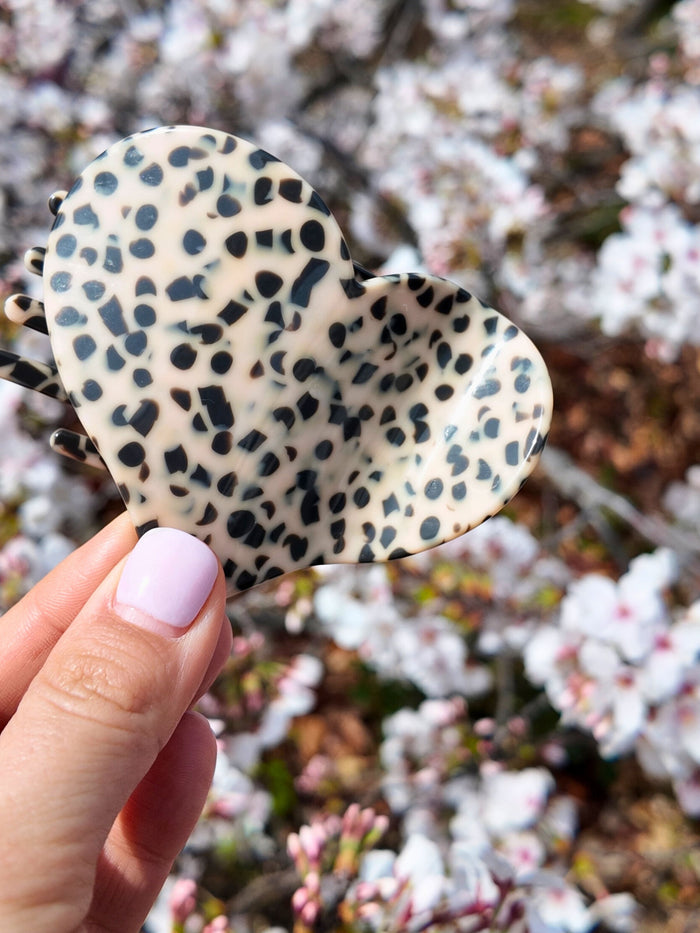 Claw Clip - Heart Lay Down - Leopard