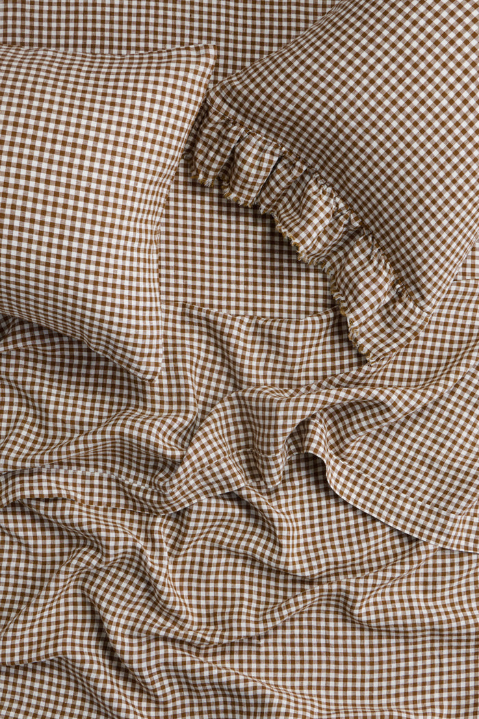 Gumnut Gingham Standard Eurocase - Set of 2