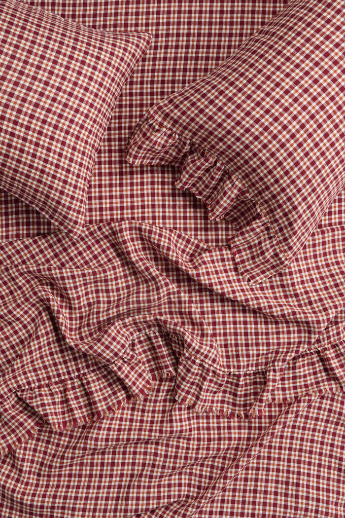 Grevillea Check Ruffle Pillowcase - Set of 2