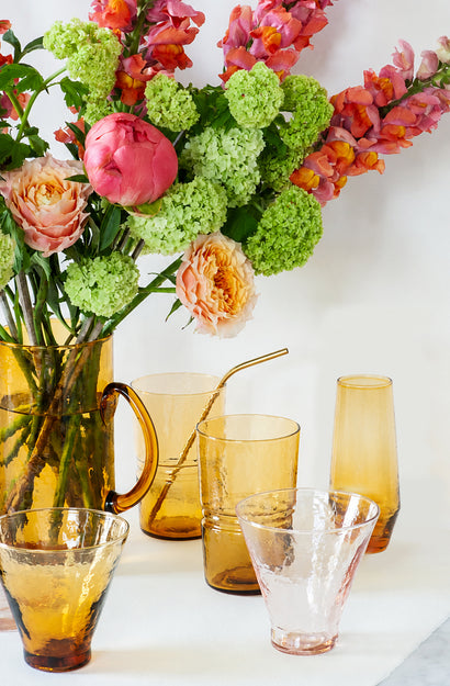 Stemless Champagne Flute Set of 4 - Amber