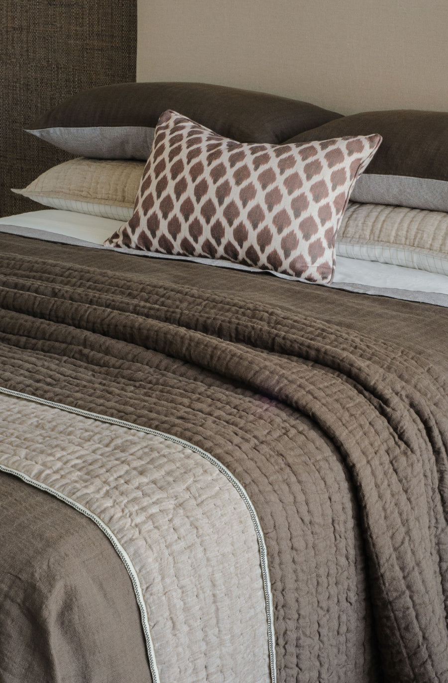 Appetto Cocoa Coverlet | biancalorenne.co.nz