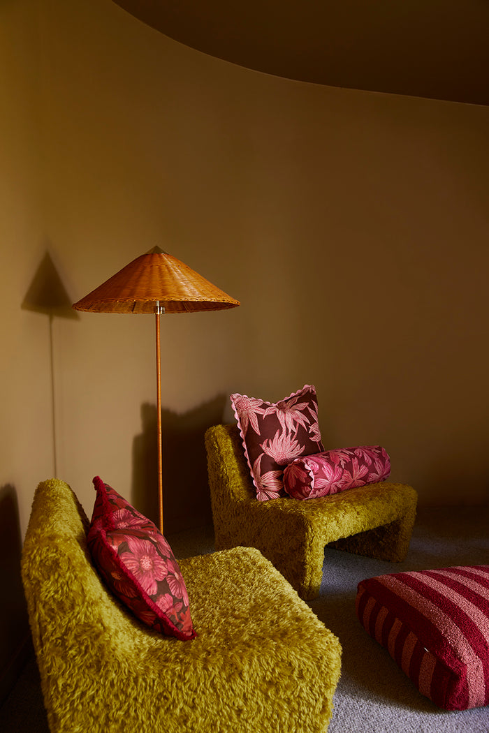 Flannel Flower Cerise Cushion