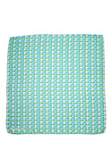 Silk Scarf - Mini Bagatelle Turquoise - Square