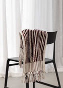 Burgundy Stripe Hand Towel