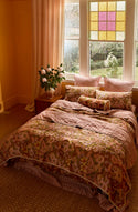 Buttercup Rust/Petit Madeline Pink Quilted Throw