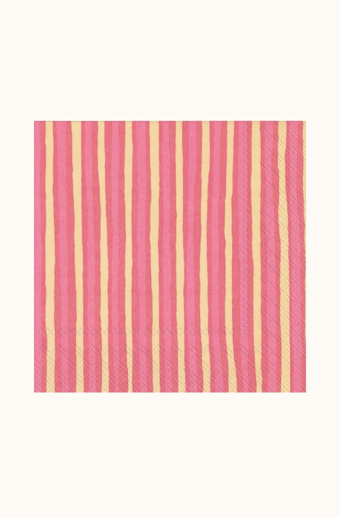 Marimekko Piccolo Pink Cream Cocktail Napkin Set