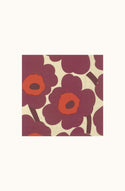 Marimekko Unikko Cream Bordeaux Cocktail Napkin Set