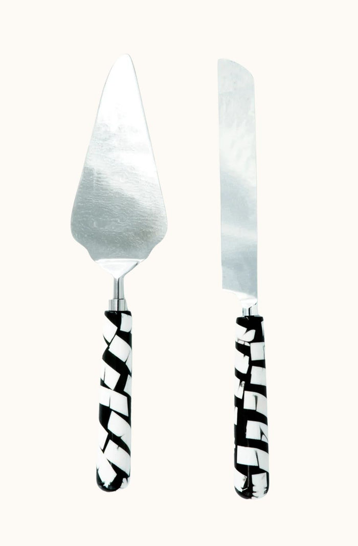 Cake Server Set - Black/White