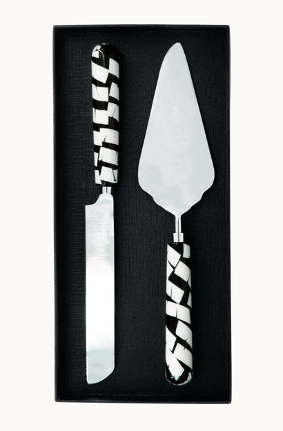 Cake Server Set - Black/White