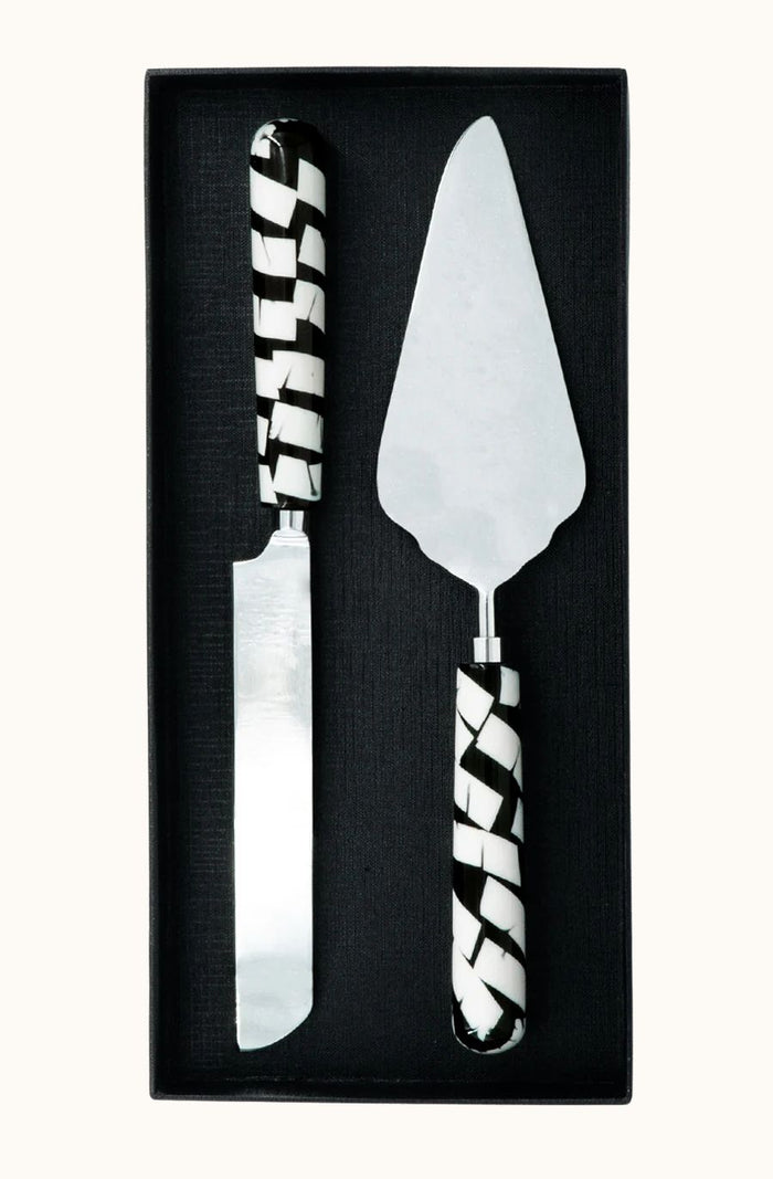 Cake Server Set - Black/White