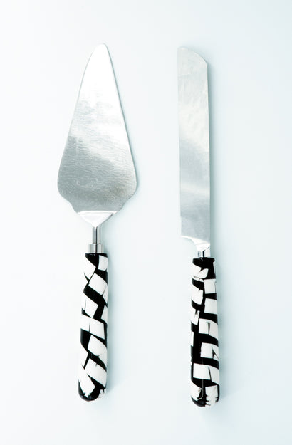Cake Server Set - Black/White