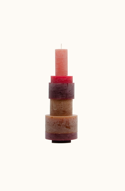 Stackable Candle 06 Burgundy
