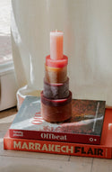 Stackable Candle 06 Burgundy