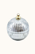 Candle - Christmas Bauble Silver - Christmas Cheer
