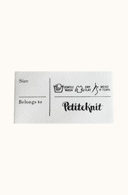 PetiteKnit Care Label