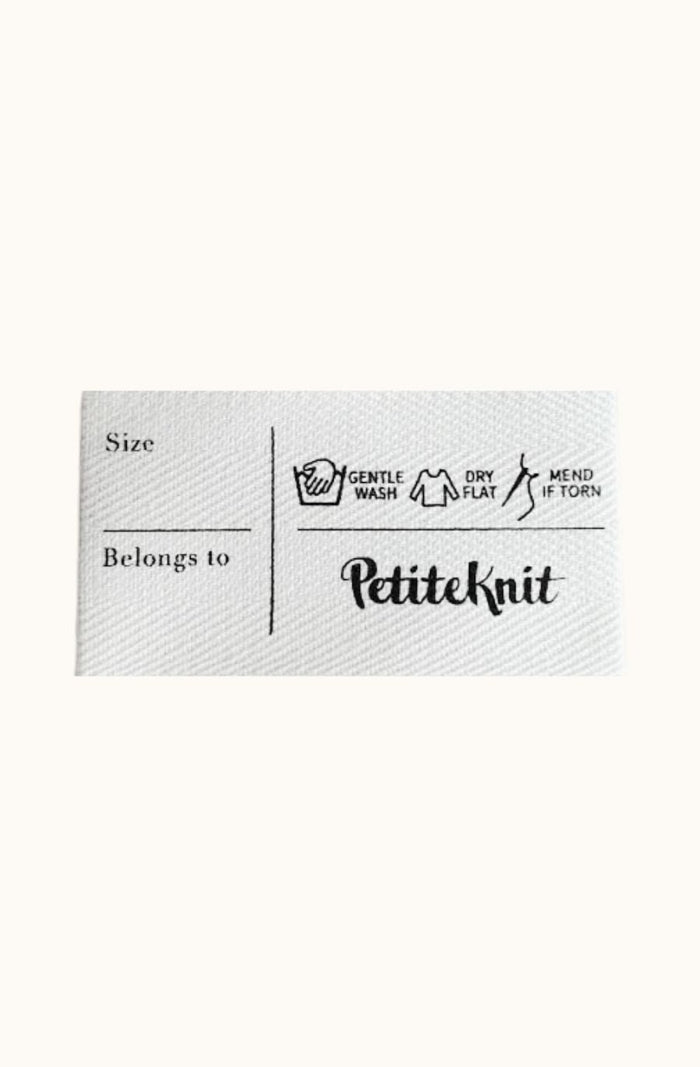 PetiteKnit Care Label