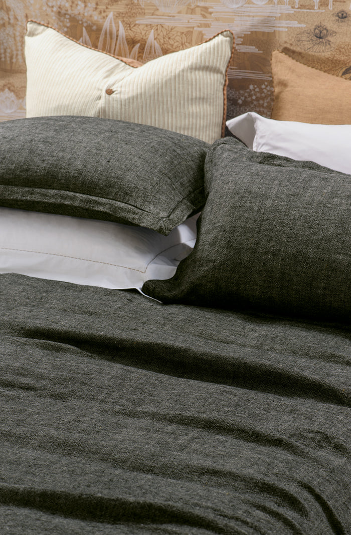 Cela Charcoal Pillowcase Pair
