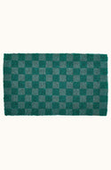 Checkers Green Door Mat