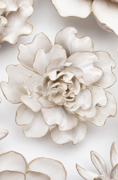 Ceramic Flower - Ivory Larkspur