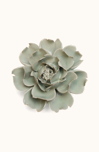 Ceramic Flower - Pistachio Green Rose