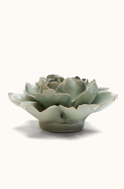 Ceramic Flower - Pistachio Green Rose