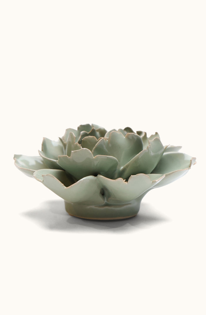 Ceramic Flower - Pistachio Green Rose