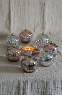 Candle - Christmas Bauble Silver - Christmas Cheer