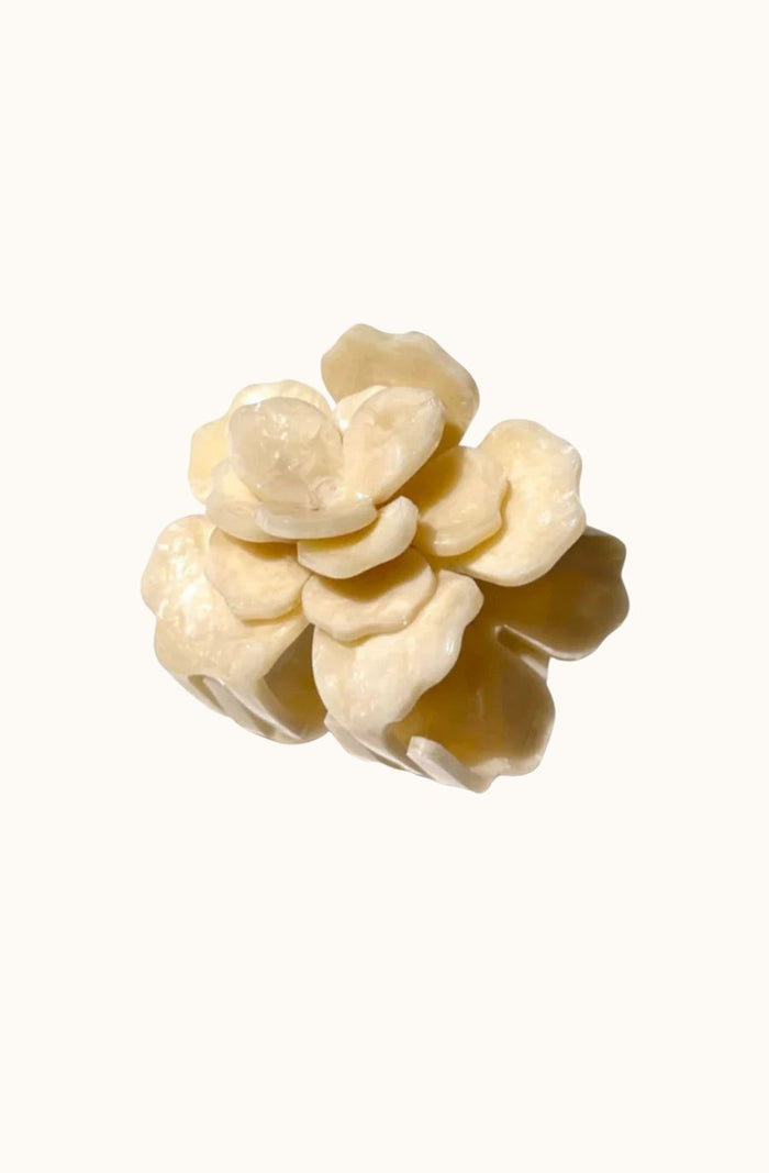 Claw Clip - Origami Gardenia Flower