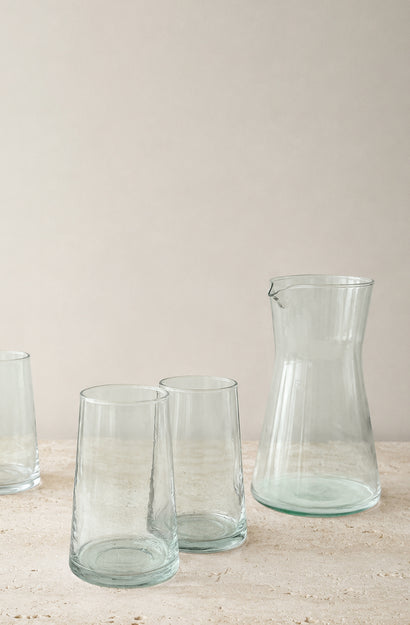 Moroccan Clear Hourglass Carafe