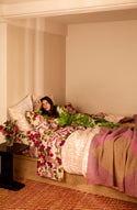 Geometric Pink Mohair Throw